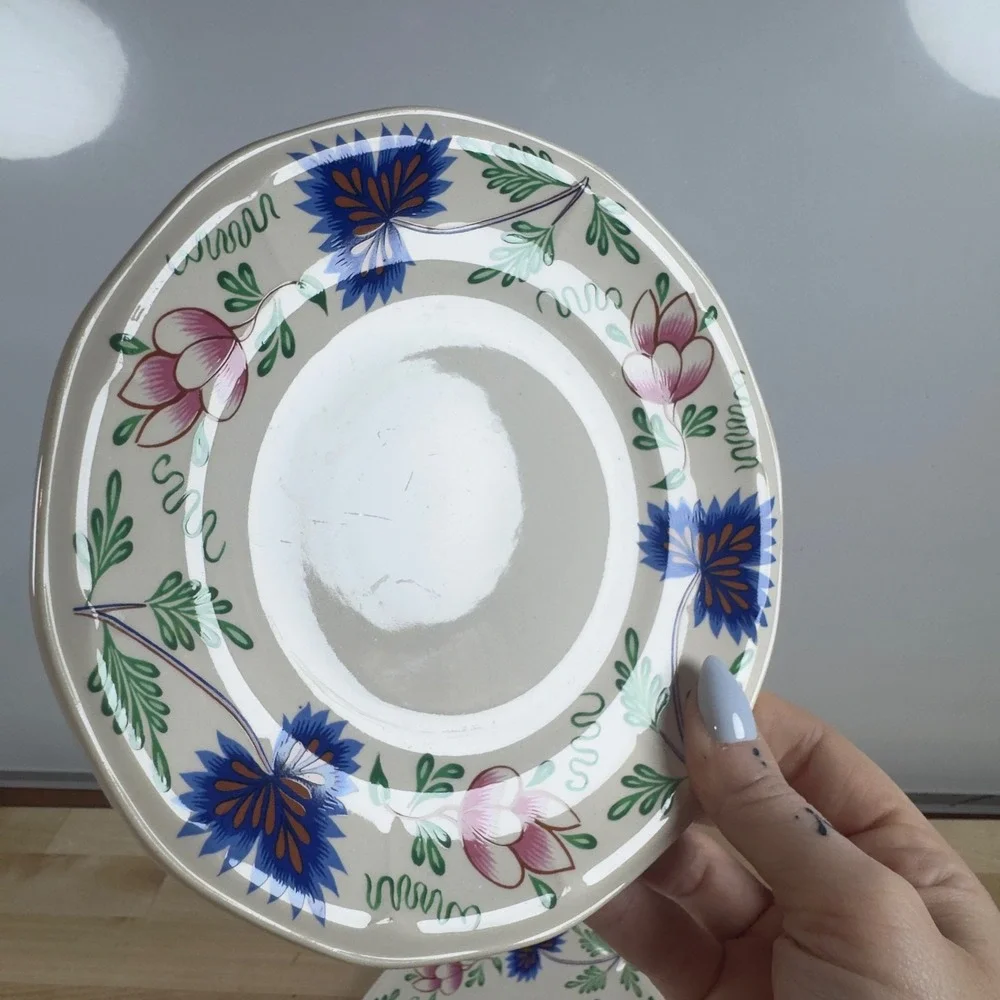 Simpsons Ltd England Greenfield Village Pfaltzgraff Floral Plates Set of 5 6.75